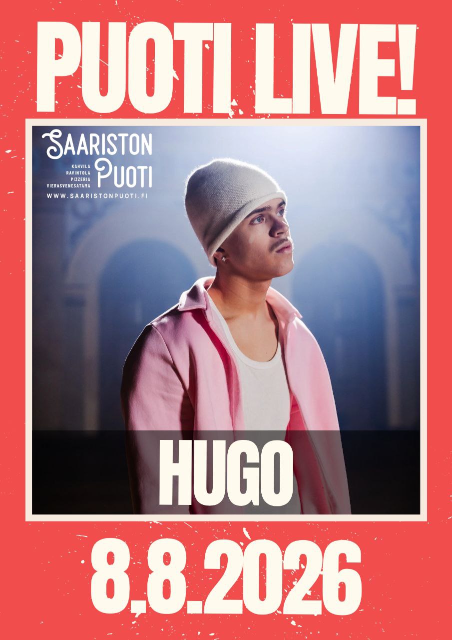 HUGO · 8.8.2026 · Saariston Puoti LIVE!