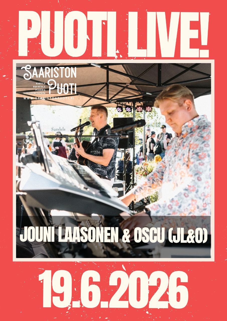 Jouni Laasonen & Oscu · 19.6.2026 · Saariston Puoti LIVE!
